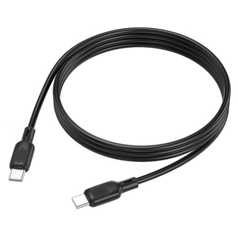 USB кабель Borofone BX113, 2xUSB тип-C, 100 см, 60 Вт, чорний, #6941991115455 Прев'ю 1