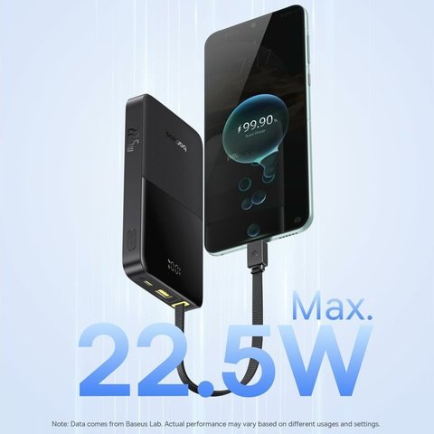 Power bank Baseus Bipow2 Pro, 10000 мАг, 22,5 Вт, чорний, Power Delivery (PD), #E0027600 Прев'ю 3