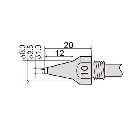 Punta para pistola desoldadora GOOT TP-100N-10 Vista previa  1