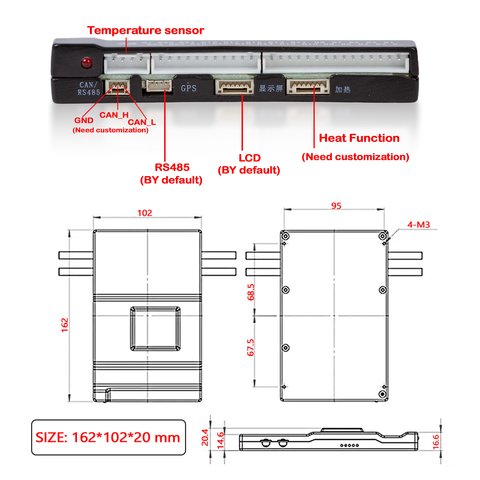 BMS Controller JIKONG JK-BD6A24S12P, (120 A, for LiFePO4/Li-ion/LTO batteries) Preview 4
