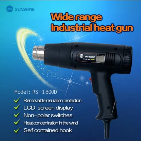 Pistola de aire caliente Sunshine RS-1800D, 1800 W Vista previa  2