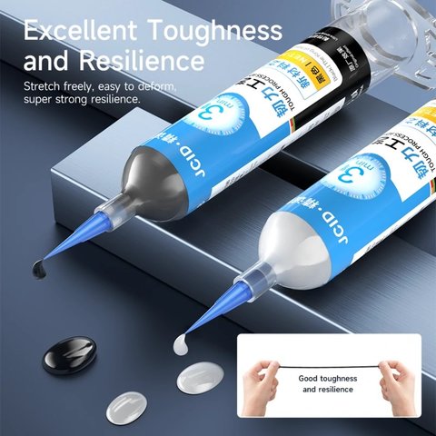 Adhesivo JCID TP-030B, poliuretano, negro, para pegar tapas traseras, para marcos de pantalla, de secado instantáneo, 30 ml Vista previa  5