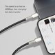 USB Cable Baseus Cafule Series Metal, (USB type C, Lightning, 200 cm, 20 W, black, nylon braided) #CATLJK-B01 Preview 1