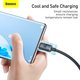 USB Cable Baseus Crystal Shine Series, (USB type-A, USB type C, 120 cm, 100 W, black, nylon braided) #CAJY000401 Preview 3