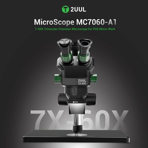 Микроскоп 2UUL MC7060-A1, тринокулярный, 7X-60X Превью 1
