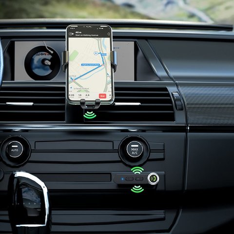 FM Transmitter Hoco E58, (black, with button, USB type C, TRS 3.5 mm) #6931474748768 Preview 2