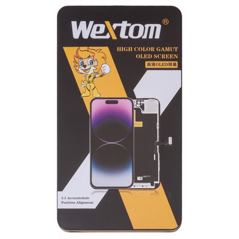 LCD Wextom compatible with iPhone 16 Pro Max, (black, with frame, HC, without error, (OLED) soft, Diagnosable, 120Hz) Preview 2