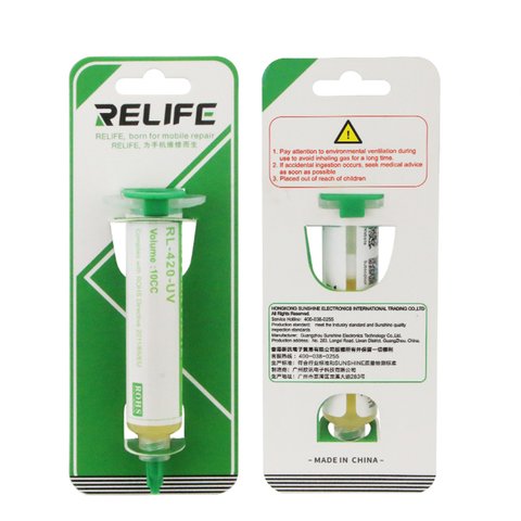 Fundente en pasta RELIFE RL-420-UV, para soldadura sin plomo, activa, 18 g Vista previa  2
