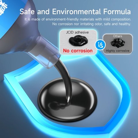 Adhesivo JCID TP-010B, poliuretano, negro, para pegar tapas traseras, para marcos de pantalla, de secado instantáneo, 10 ml Vista previa  8