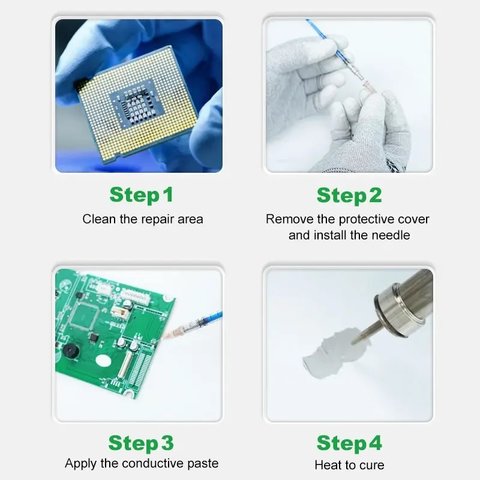 Barniz conductivo RELIFE HW31, 0.2 ml, silver conductive paint Vista previa  6