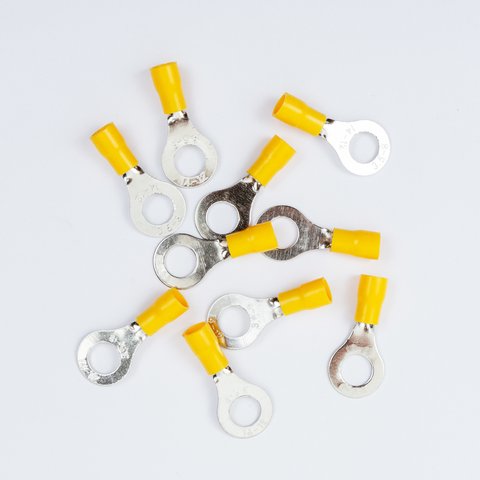 Наконечник RV 3,5-8, 8 мм, кільцевий, ізольований, жовтий, 10 шт., 2,5-4,0 мм² Прев'ю 1