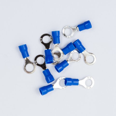 Наконечник RV 2,0-6, 6 мм, кільцевий, ізольований, синій, 10 шт., 1,5-2,5 мм² Прев'ю 1