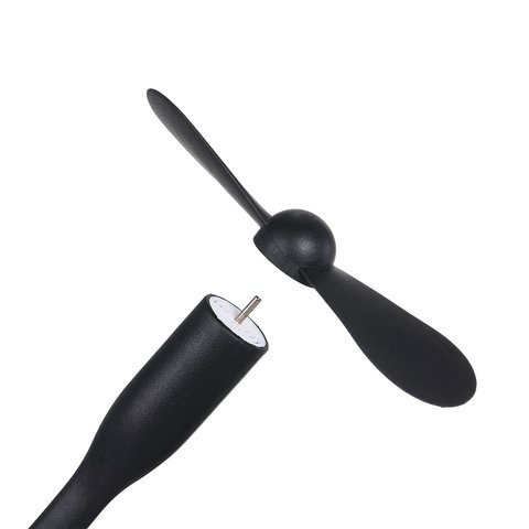 Вентилятор Mini, чорний, мобільний, USB тип-A Прев'ю 2