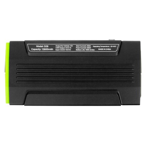 Пускозарядний пристрій для автомобільного акумулятора Jump Starter D28 Прев'ю 3